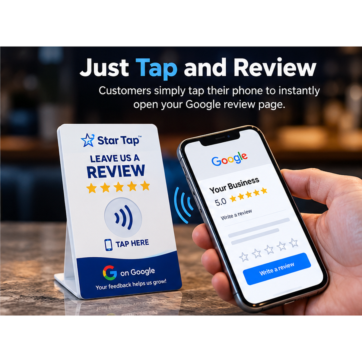 Star Tap™ | Smart Review Stand